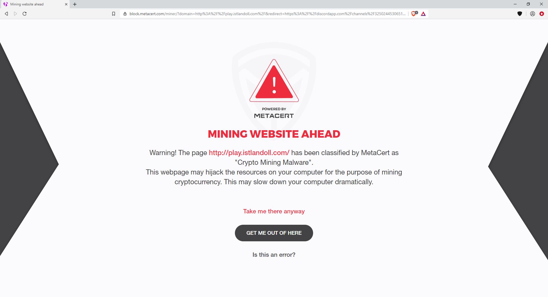 Image of the mining website post